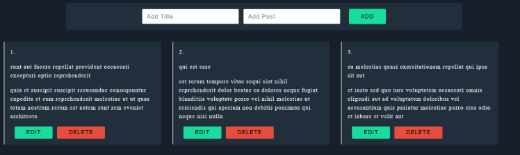 Axios CRUD Project
