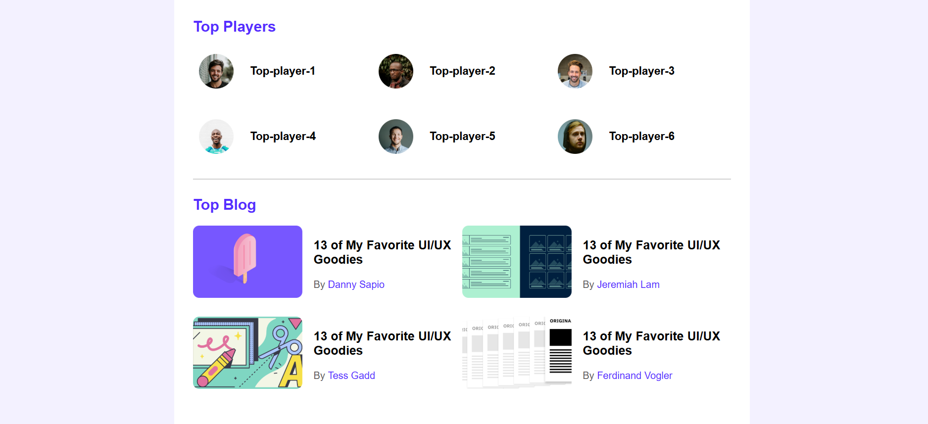 Leader Board Project